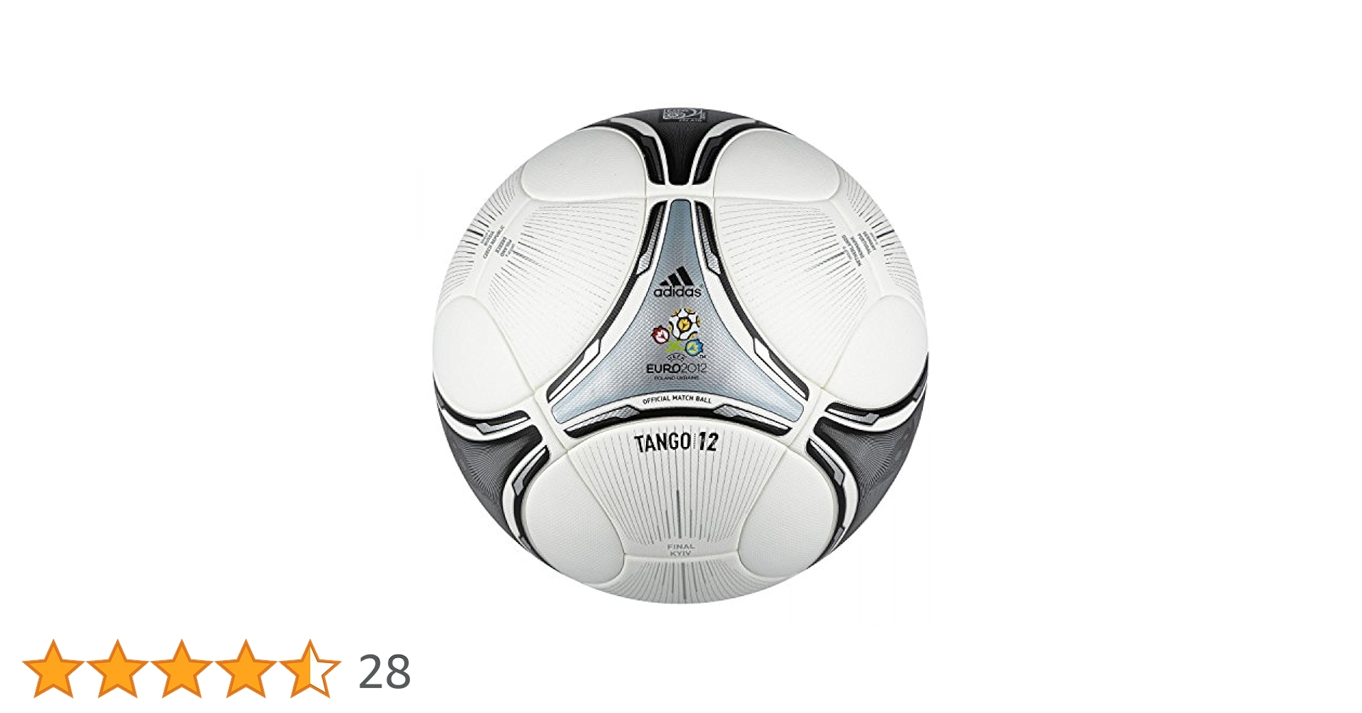 Adidas Matchball Tango 12 UEFA EURO Finale 2012 white-silver